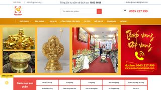 Mẫu website bán đồ đồng
