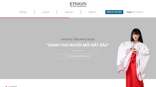Mẫu website khoá học tiếng nhật